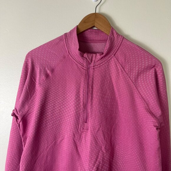 Lululemon Athletic Rest Less Cropped 1/2 Zip Pullover Pink Women’s Size 10 - Picture 3 of 9